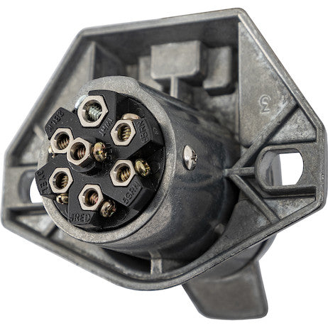 7-Way Die-Cast Metal Trailer Connector - Truck Side