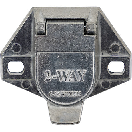 2-Way Die-Cast Zinc Trailer Connector -Truck Side - Vertical Pin Arrangement