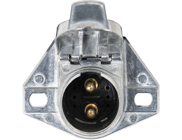 2-Way Die-Cast Zinc Trailer Connector -Truck Side - Vertical Pin Arrangement