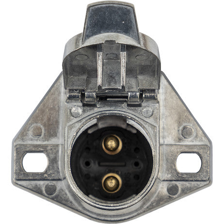 2-Way Die-Cast Zinc Trailer Connector -Truck Side - Vertical Pin Arrangement