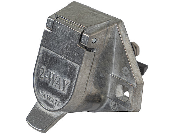 2-Way Die-Cast Zinc Trailer Connector -Truck Side - Vertical Pin Arrangement