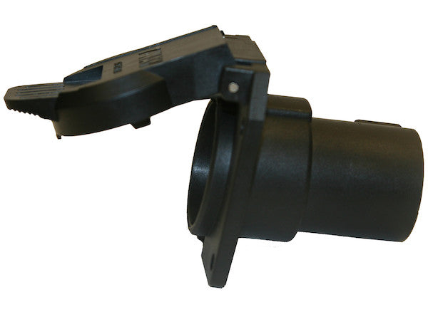 7-Way Black Plastic Flat Pin Truck Receptable