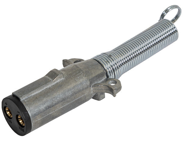 2-Way Die-Cast Zinc Trailer Connector -Trailer Side - Horizontal Pins with Spring