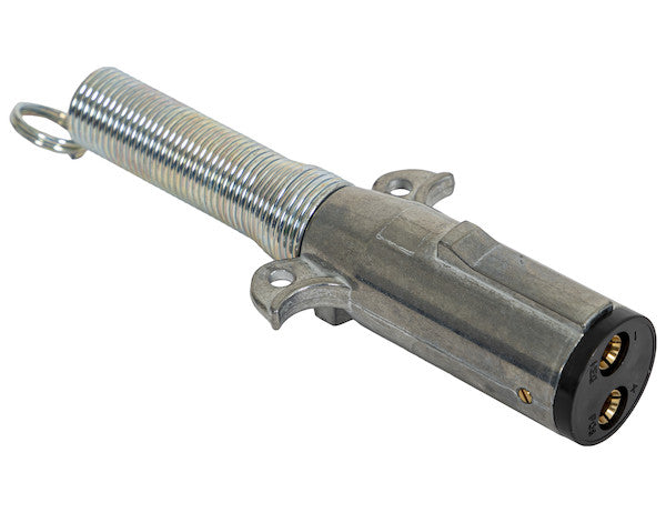 2-Way Die-Cast Zinc Trailer Connector -Trailer Side - Vertical Pins with Spring
