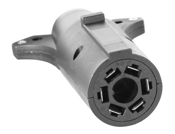 TC2076P - 7-Way Flat to 6-Way Round Plastic Trailer Connector Adapter