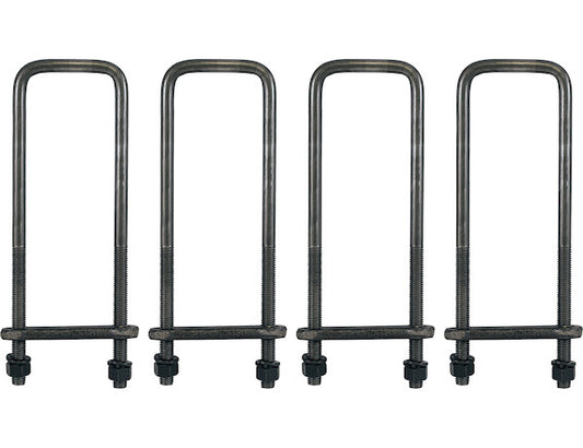 14 Inch Square Bend 5/8 Inch U-Bolt Kit-4 Sets
