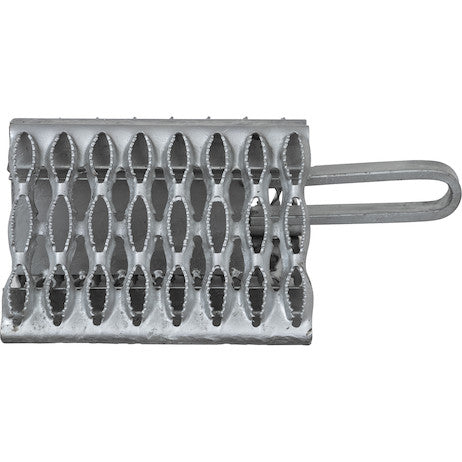 Orange Powder Coated Galvanized Serrated Wheel Chock with Handle 9x10x6 Inch