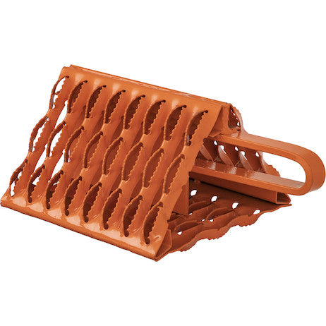 Galvanized Serrated Wheel Chock with Handle 9x10x6 Inch