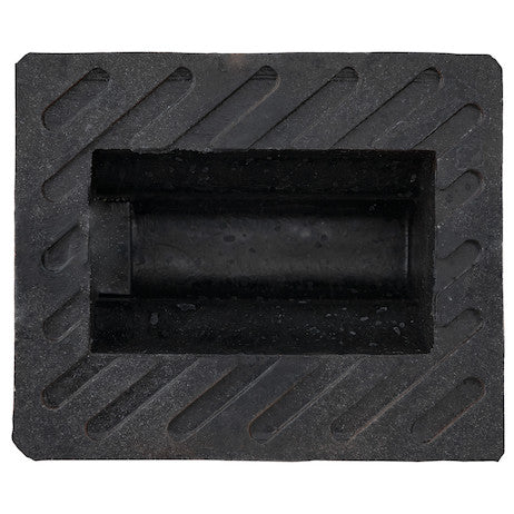 Orange Heavy Duty Rubber Wheel Chock with Recessed Chain Eye 10x8x6 Inch