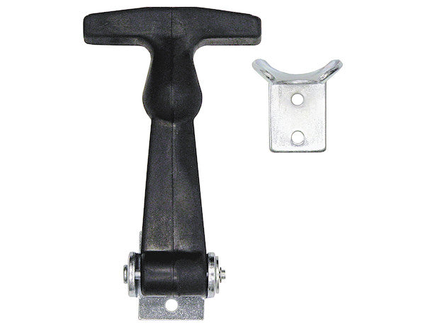 4-7/8 Inch Easy Grip Rubber Hood Catch With A-Bracket