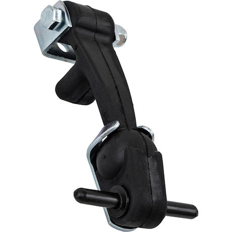 6 Inch Heavy-Duty Rubber Hood Catch - Includes Brackets and Pin-With Bumper