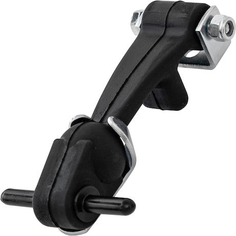 6 Inch Heavy-Duty Rubber Hood Catch - Includes Brackets and Pin-With Bumper