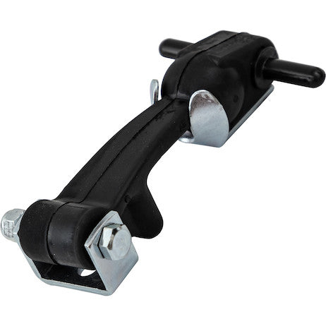 6 Inch Heavy-Duty Rubber Hood Catch - Includes Brackets and Pin-With Bumper