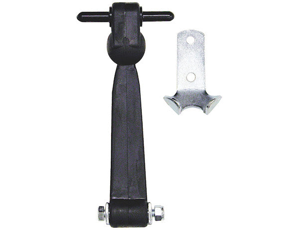 7-7/8 Inch Heavy-Duty Rubber Hood Catch - Includes Brackets and Pin-With Bumper