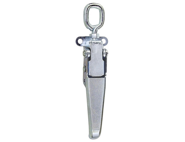 Heavy Duty Adjustable Draw Latch - Zinc Plated with Black Rubber Dipped Handle