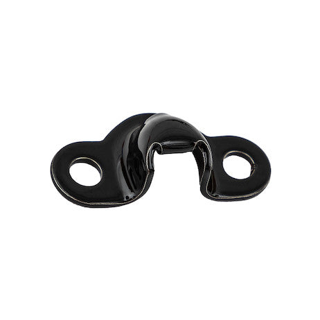 Spring-Loaded 90?? Hood Catch with Keeper and Hardware - Black Enamel Finish