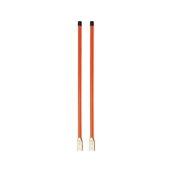 3/4 x 28 Inch Fluorescent Orange Bumper Marker Sight Rods with Hardware