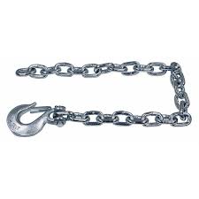 3/8x35 Inch Class 4 Trailer Safety Chain With 1-Clevis Style Slip Hook-43 Proof