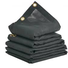 Heavy Duty Black Mesh Tarp 8 x 18 Foot