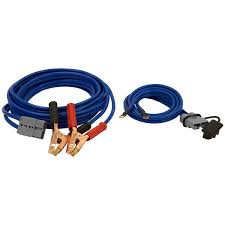 28 Foot Long Booster Cables With Gray Quick Connect - 600 Amp