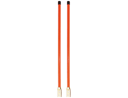 3/4 x 28 Inch Fluorescent Orange Bolt-On Bumper Marker Sight Rods with Hardware