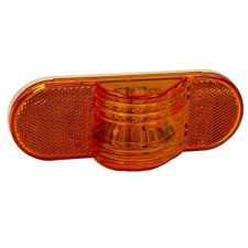 6 Inch Amber Oval Mid-Turn Signal-Side Marker Light With 9 LED