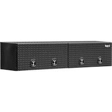 18x16x90 Inch Diamond Tread Aluminum Topsider Truck Box with Flip-Up Doors