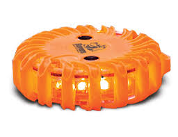 4 Inch Amber Round Rechargeable Road Strobe/Flare With 16 LED