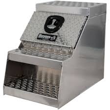 24x28x18 Inch Heavy Duty Diamond Tread Aluminum Step Box
