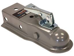 Straight Tongue Coupler - 2 Inch Ball, 2-1/2 Inch Channel, 300 Pound Tongue Weight, Primed Steel, No Mounting Holes