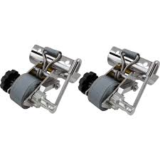 1-1/2 Inch x 7 Foot Steel Ladder Rack Ratchet Tie Down Angle Mount with Double J Hooks